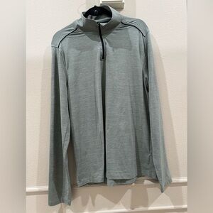 Mens M J.Crew Athletic Green Long Sleeve Winter
Quarter Zip Pullover
